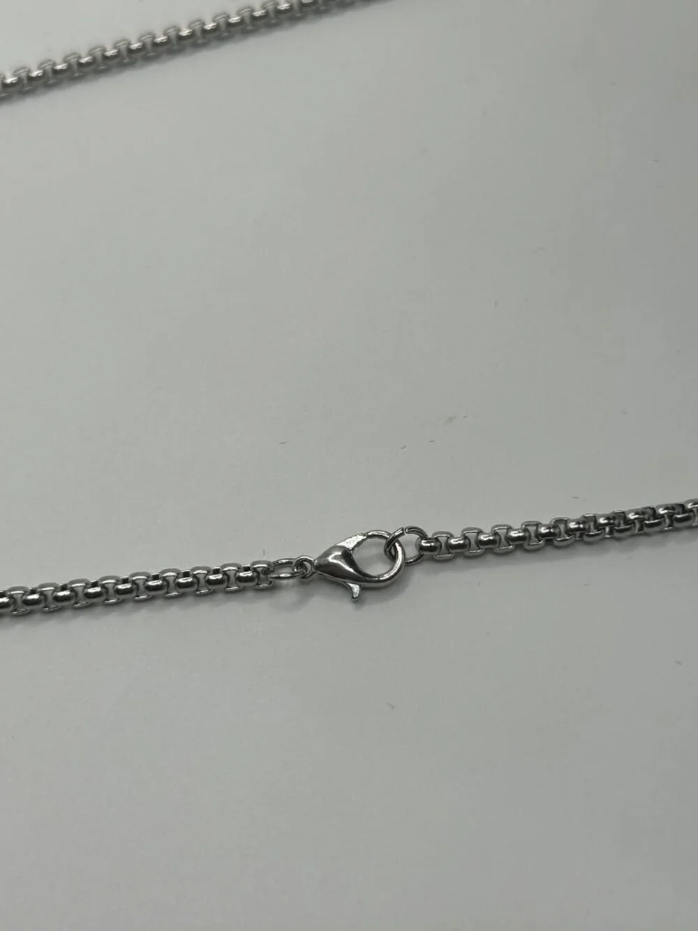 Silver Box Chain Necklace 3mm 23 Inch Waterproof Everyday Unisex New